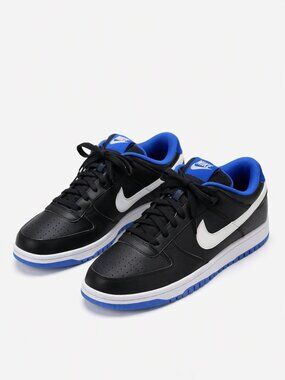 Nike‎ Big Nike Low Black & Royal Blue Sneakers Size 10
